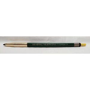 Vintage Green Gold General Telephone Property Mechanical Pencil Germany HB Lead